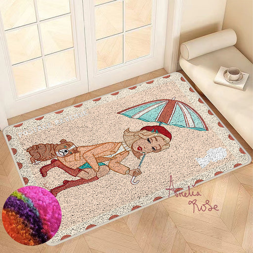 Feblilac Rainy Days Nylon Door Mat by AmeliaRose Illustrations from UK