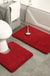 Feblilac Solid Tufted Bathroom Mat Toilet U-Shaped Floor Mat