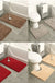 Feblilac Solid Tufted Bathroom Mat Toilet U-Shaped Floor Mat