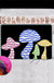 Feblilac Black Background Color Mushroom Nylon Door Mat