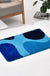 Feblilac Abstract Blue Wave Ocean Tufted Bath Mat