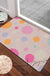 Feblilac Pink Polka Dots Geometric Tufted Bath Mat