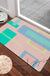 Feblilac Geometric Big Squares Geometric Tufted Bath Mat