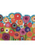 Feblilac Irregular Colorful Flowers PVC Coil Door Mat