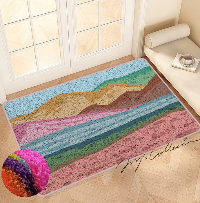 Feblilac Pink Mountains Nylon Door Mat