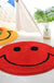 Feblilac Smiling Face Tufted Cushion Area Rug, Mat for Bedroom