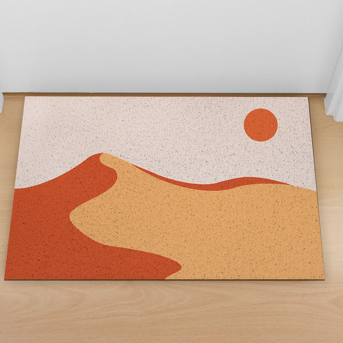 Feblilac Orange Desert Hills Sun PVC Coil Door Mat