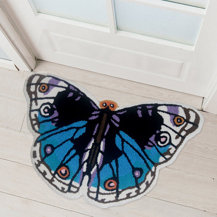 Feblilac Cute Butterfly Tufted Bath Mat