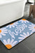 Blue Hello Daisy Bath Mat, Flower Floral Bathroom Rug, Soft Plush Water-Absorbent Mat, 40x60cm or 16x24 inches