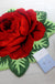 Feblilac Red Rose Tufted Bathmat