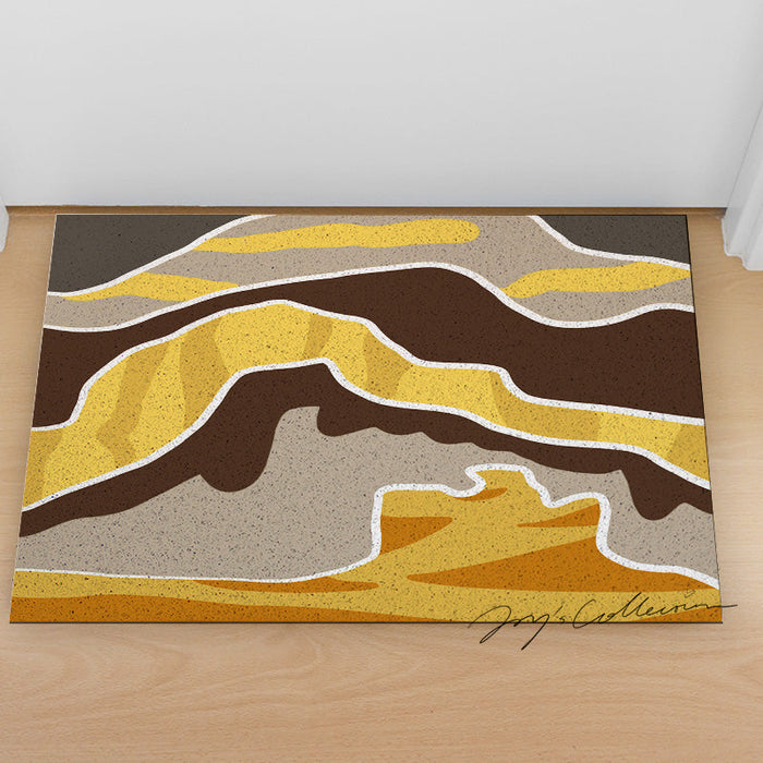 Feblilac Brown The Mountains PVC Coil Door Mat