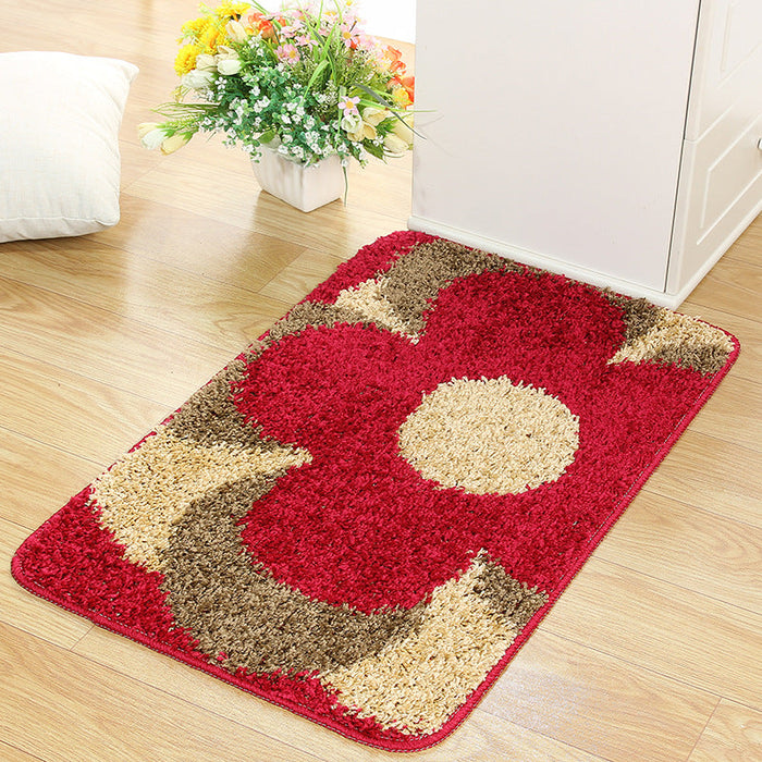 Feblilac Big Flower Tufted Bath Mat