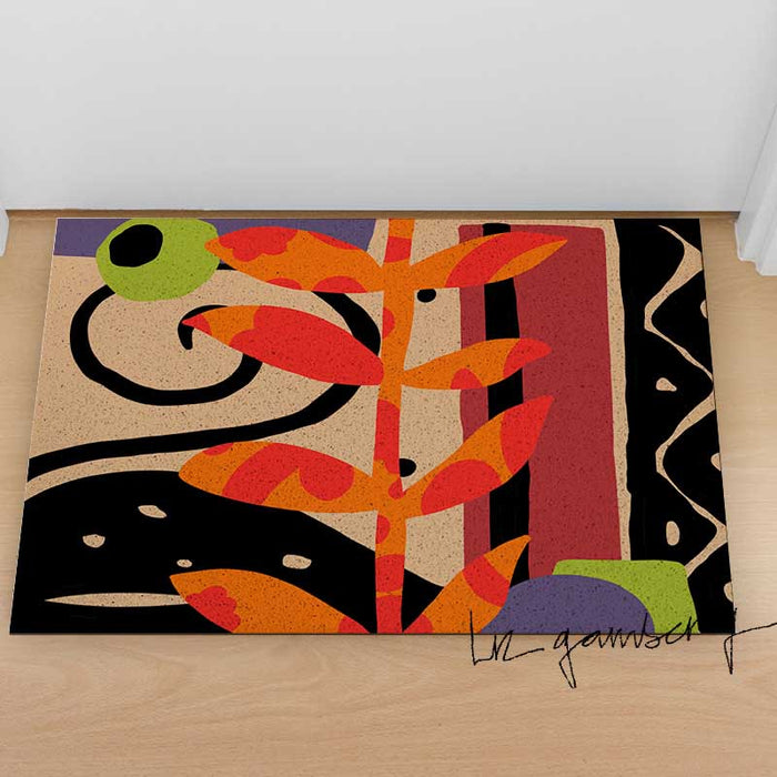 Feblilac Layered Vines PVC Coil Door Mat by Liz Gamberg Studio from US