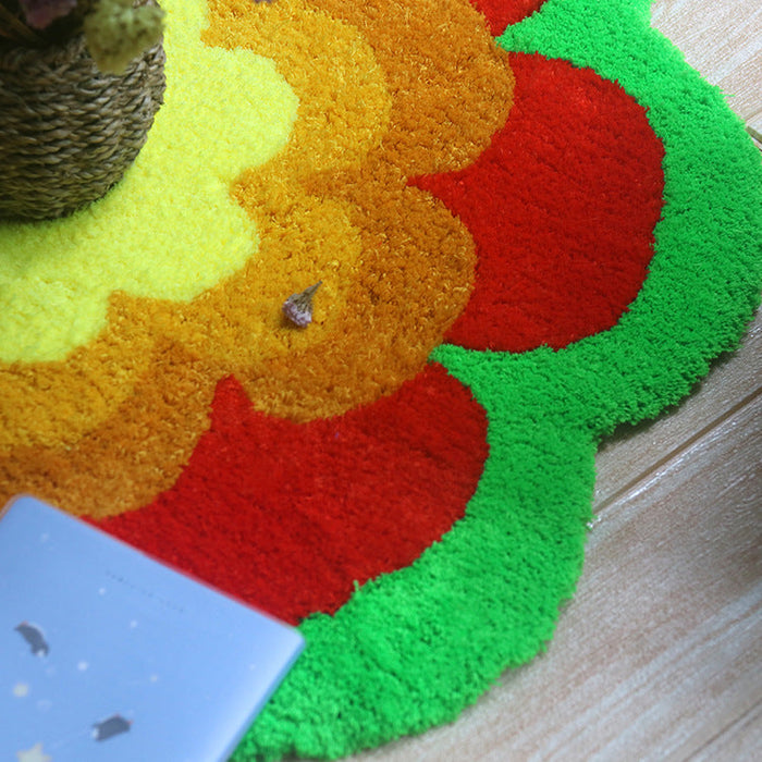 Feblilac Sun Flower Tufted Bathmat