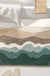 Feblilac Abstract Blue Wave Ocean Bath Mat Green Mountain Rug