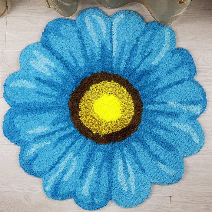 Feblilac Yellow/Red/Blue/Purple/Pink Sunflower Area Mat Bath Mat