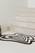 Feblilac Irregular Black and White Dizzy Handmade Tufted Acrylic Livingroom Carpet Area Rug