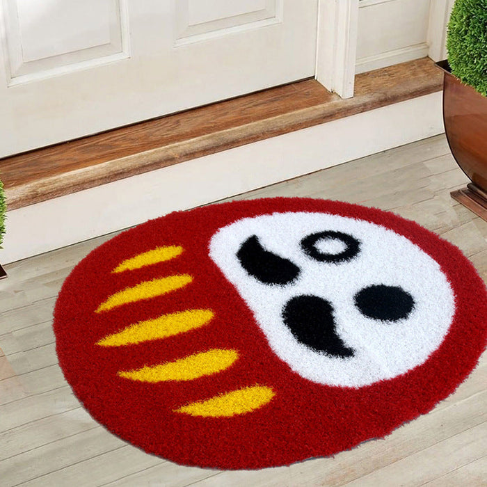 Feblilac Japanese Style Red Daruma Bathmat Area Rug 31.5"x30.7" or 80cmx78cm