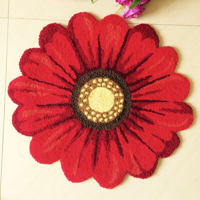 Feblilac Chrysanthemum Tufted Bath Mat