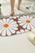 Feblilac Oval Colorful Daisy Tufted Bath Mat