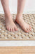 Feblilac TPE Blue/Grey/Khaki/White Drain Holes and Suction Cups Antiskid Tub Rug, Bathtub Mats