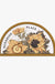 Feblilac Semi-Circular Sweet Warm Sunflowers PVC Coil Door Mat