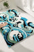 Great Wave Bath Mat, Blue and White Ocean Style Bathroom Rug, 60x90cm or 24''x35''