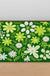 Feblilac Green Flowers PVC Coil Door Mat