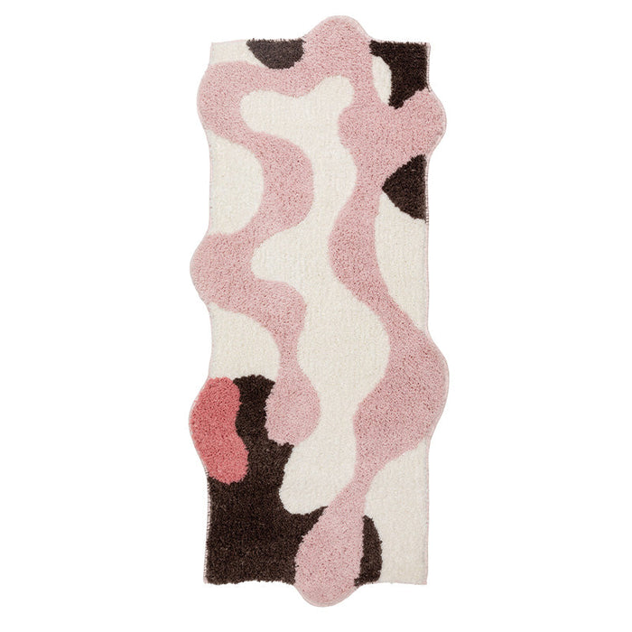 Feblilac Abstract Rose Tea Bedroom Runner