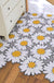 Feblilac White Daisy PVC Coil Door Mat