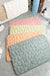 Feblilac Solid Cobblestone Coral Fleece Bathmat