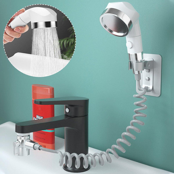 Wall Mounted Shower Faucet Set Bathroom Bathtub Shower Hand Held Spray Mixer