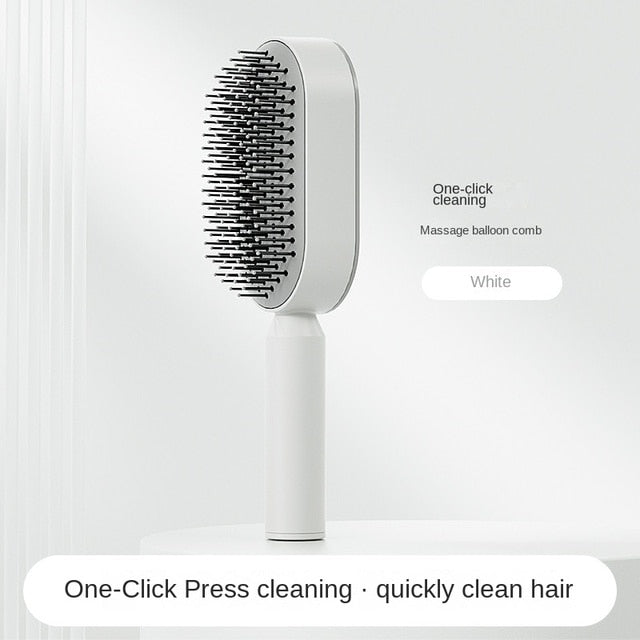 Self Cleaning Anti-Static Hair Brush - Okeihouse