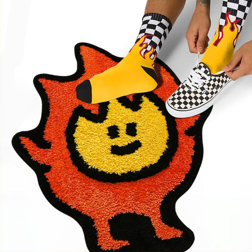 Cute Cartoon Fire Mat for Bathroom