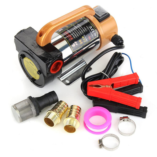 12V 300W Portable Diesel Fuel Oil Transfer Pump Self Priming Oil Pump 50L/Min