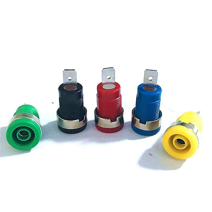 5 Pcs 4mm Banana Plugs Female Jack Socket Plug Wire Connector 5 Colors Each 1pcs Multimeter Socket Banana Head Female