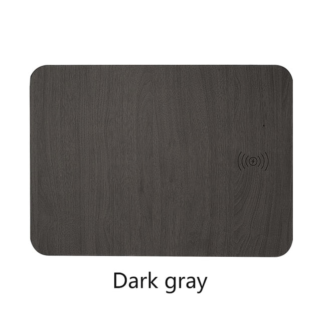 Leather Wood Wireless Charging Mouse Pad - Okeihouse