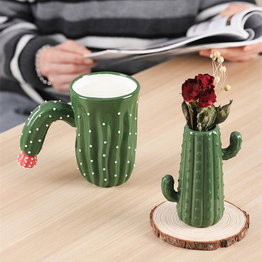 Cactus Creative Personality High Value Ceramic Cup With Lid