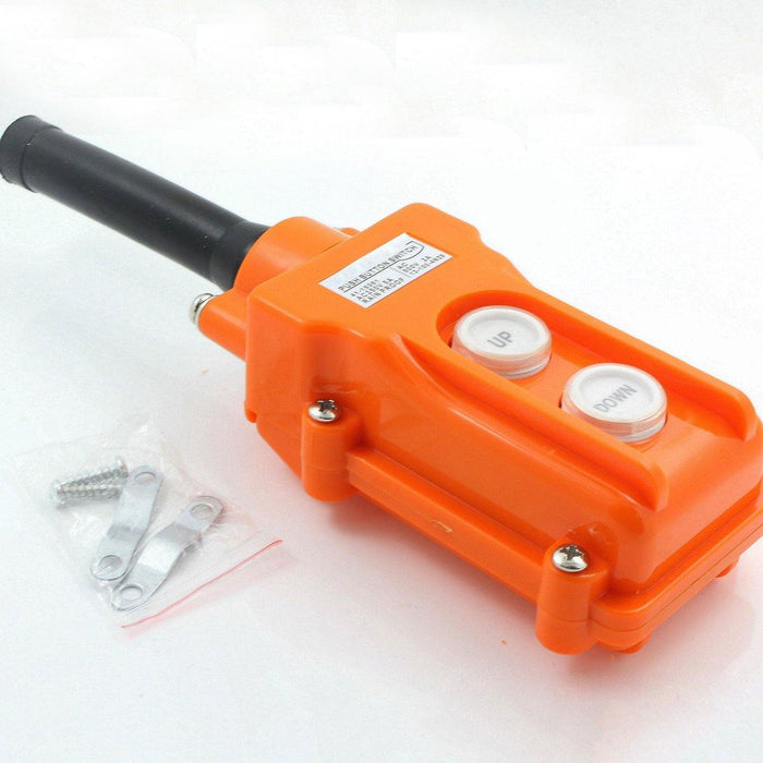 Crane Pendant Control Hoist Push Button Switch Station Up-Down Rainproof Button