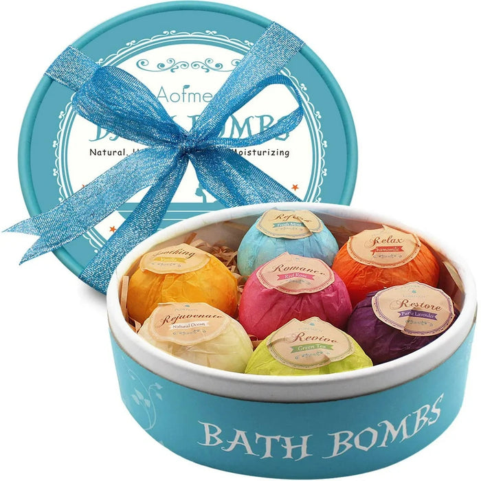 Bath Bombs Set - 7 Unique Scents for Relaxing Spa Experience Perfect Mother'S Day Gift