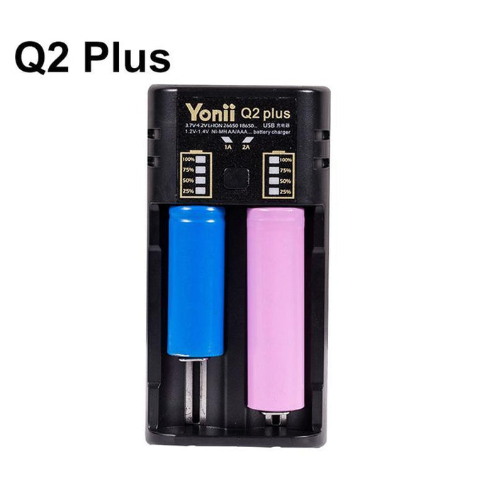 Portable USB Rechargeable Battery Charger Fast Charging For AA 18350 18500 18650