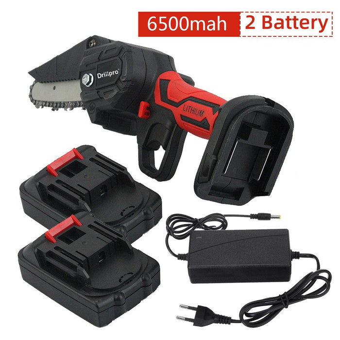 Drillpro 550W 4 inch Electric Chain Saw Woodworking Wood Cutter W/ 1pc/2pcs Battery