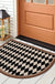 Feblilac Semicircle Checkerboard Arch PVC Coil Door Mat