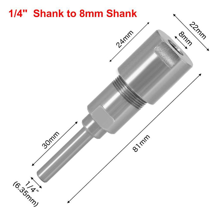 8mm 12mm 1/2 Inch Shank Router Bit Extension Rod Collet Engraving Machine Extension Milling Cutter for Wood