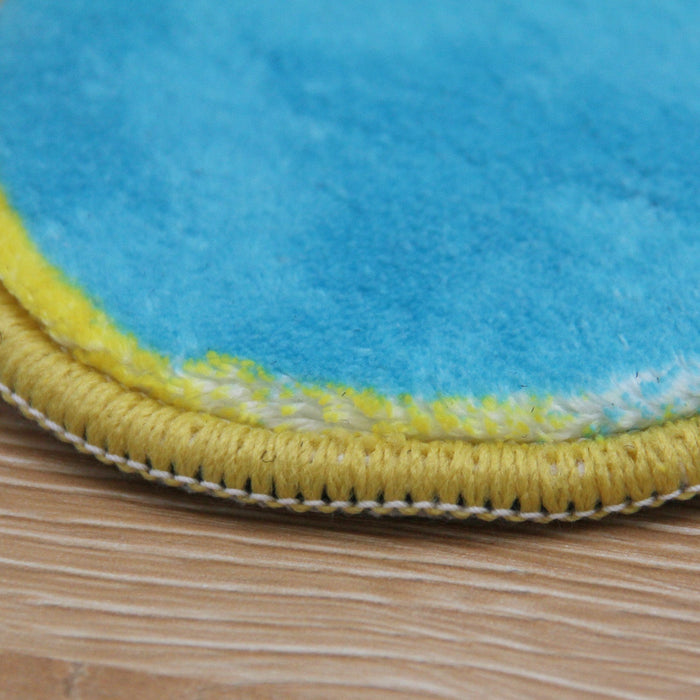 Yellow Blue Luck Cloud Bath Mat