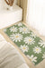 Feblilac White Daisy Green and Blue Ground Bedroom Mat