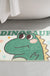 Cute Green Dinosaur Bath Mat