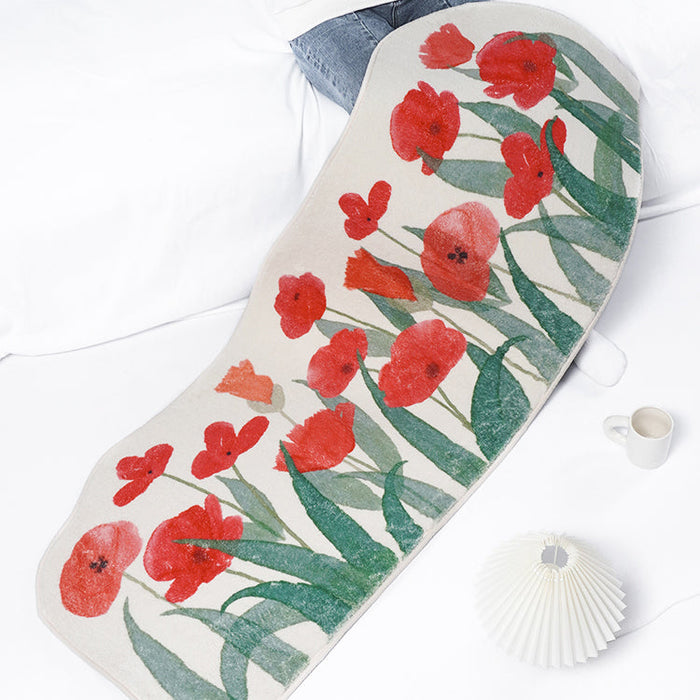 Red Flowers Garden Runner