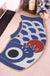 Blue Koi Fish PVC Entrance Door Mat