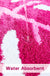 Feblilac Pink Monstera Bath Mat Non-Slip Cute Leave Tufted Bathroom Rugs